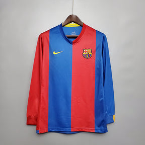 CAMISA RETRÔ BARCELONA HOME MANGA LONGA 06/07