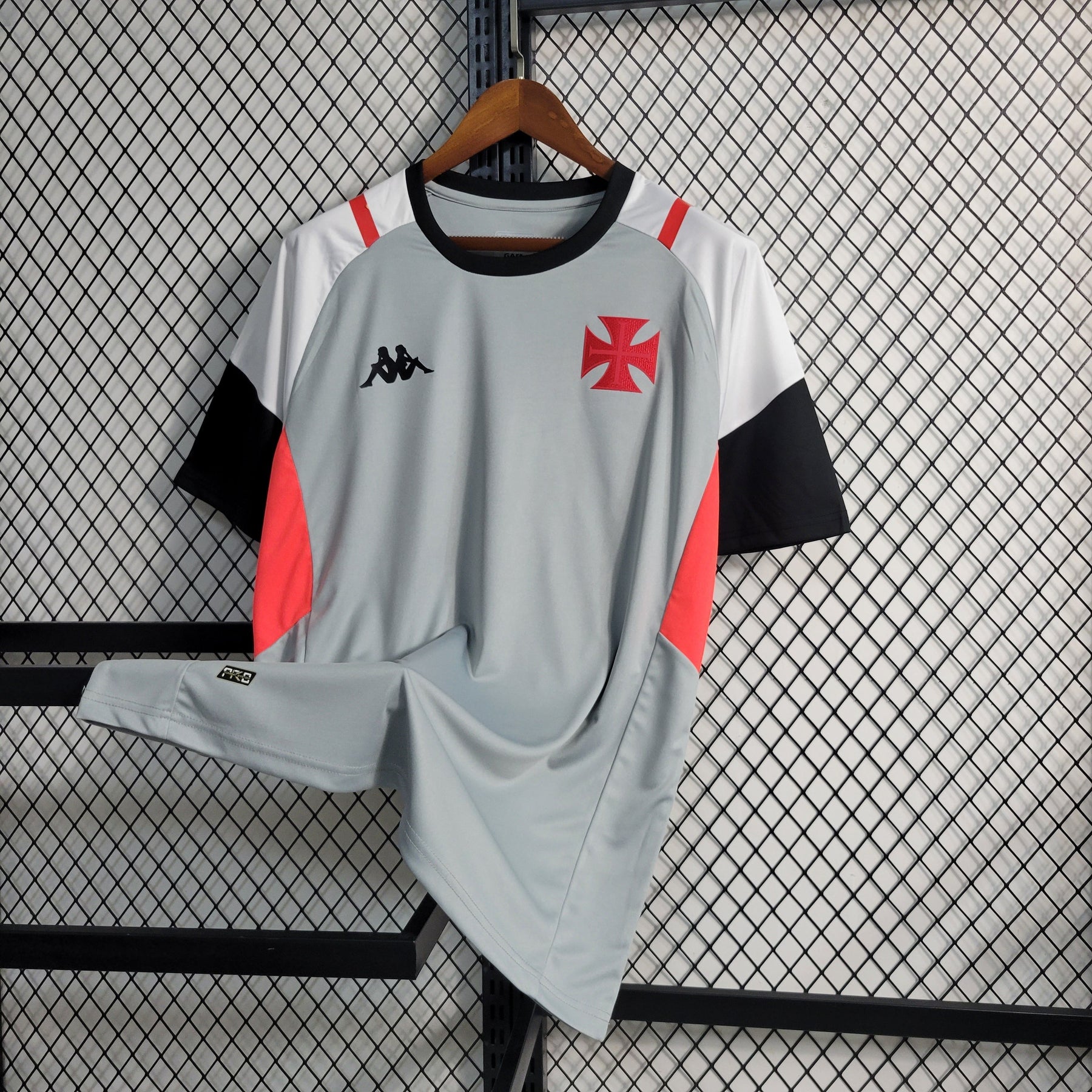 Camisa Vasco Treino 23/24 - Kappa Torcedor Masculina - Cinza - JM sports 