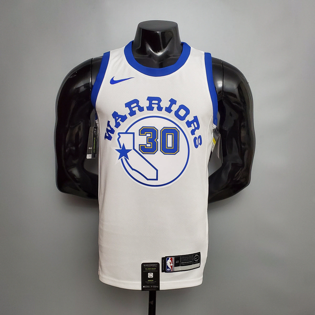 Camisa NBA Golden State Warriors #30 Curry - Retro White - JM sports 