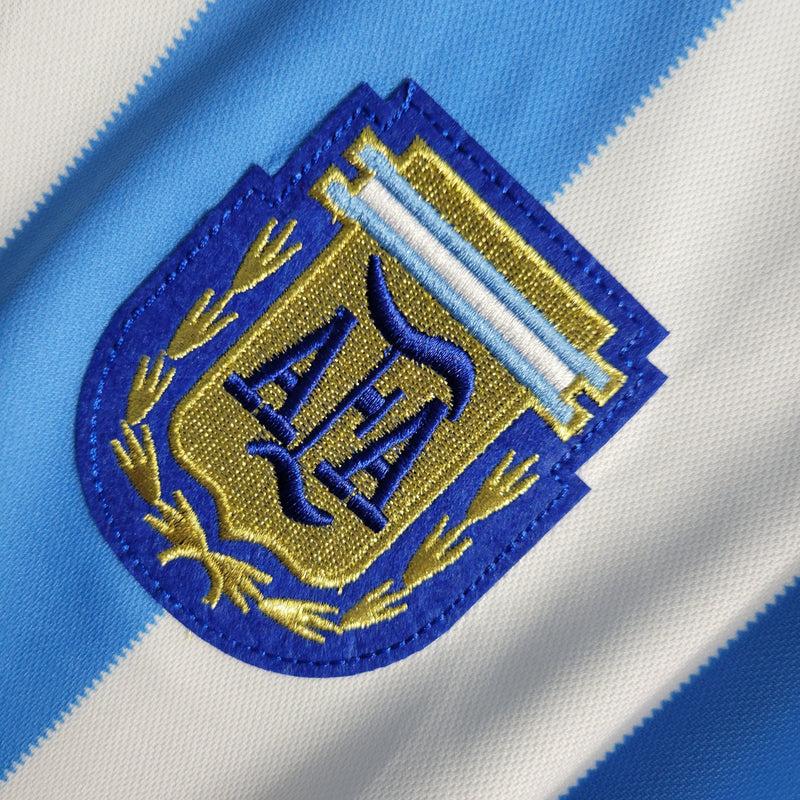 Camisa Argentina Titular 1986 - Versão Retro - JM sports 
