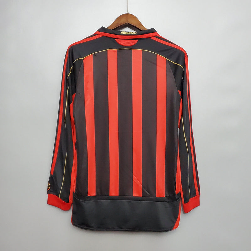 Camisa Milan Titular 06/07 - Versão Retro Manga Comprida - JM sports 