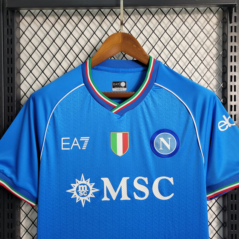 Camisa Napoli Home 23/24 EA7 Torcedor Masculina - JM sports 