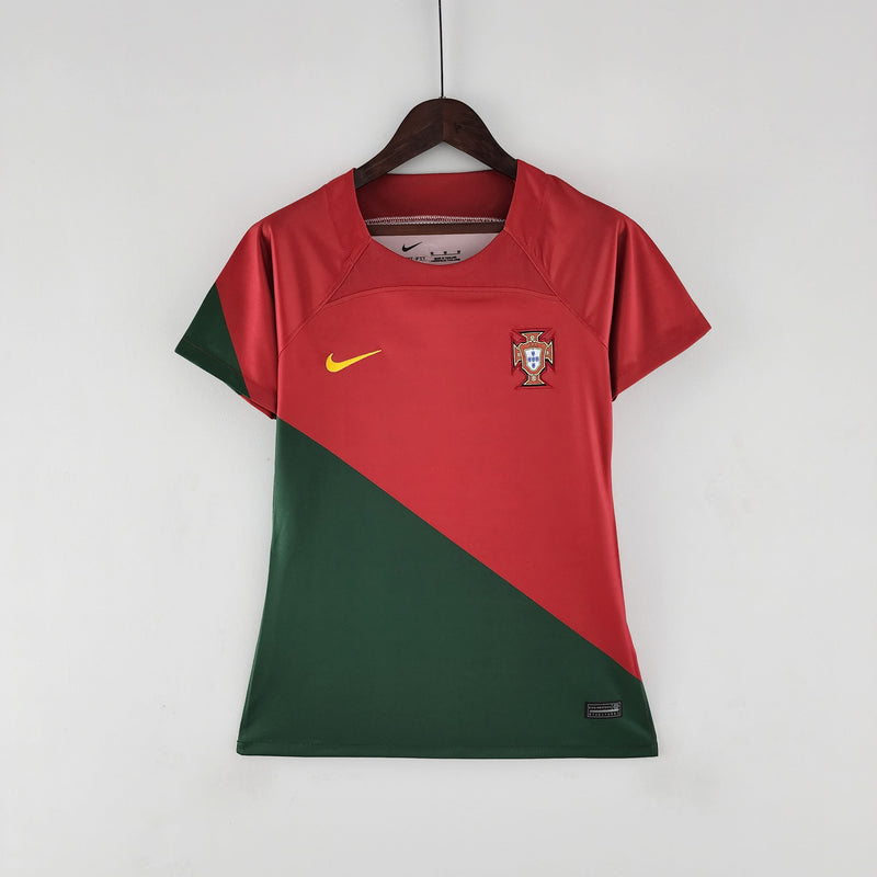 Camisa Portugal Titular 22/23 - Versão Feminina - JM sports 