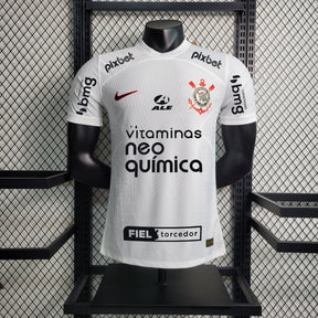 Camisa Corinthians Home 23/24 Nike Jogador Masculina + Patrocínio - JM sports 