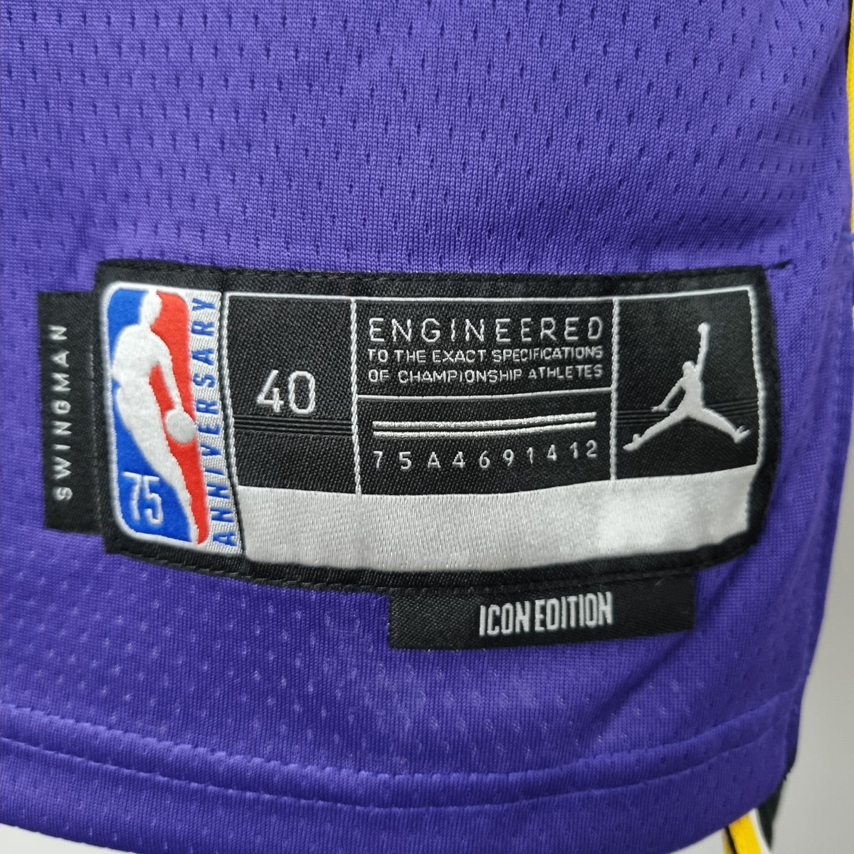 Camisa NBA Lakers #4 Rondo Purple 75° Aniversário- 23/24 - JM sports 