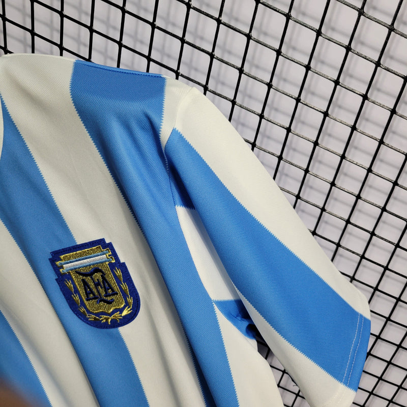 Camisa Argentina Titular 1986 - Versão Retro - JM sports 