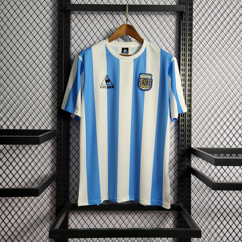 Camisa Argentina Titular 1986 - Versão Retro - JM sports 
