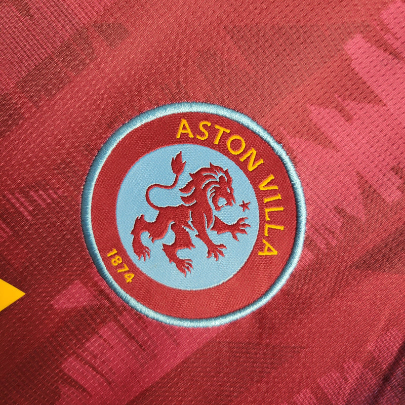 Camisa Aston Villa Home 23/24 Castore Torcedor Masculina - Lançamento - JM sports 