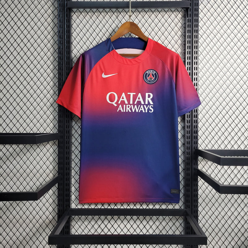 Camisa PSG Treino Vermelha e Azul 23/24 - JM sports 
