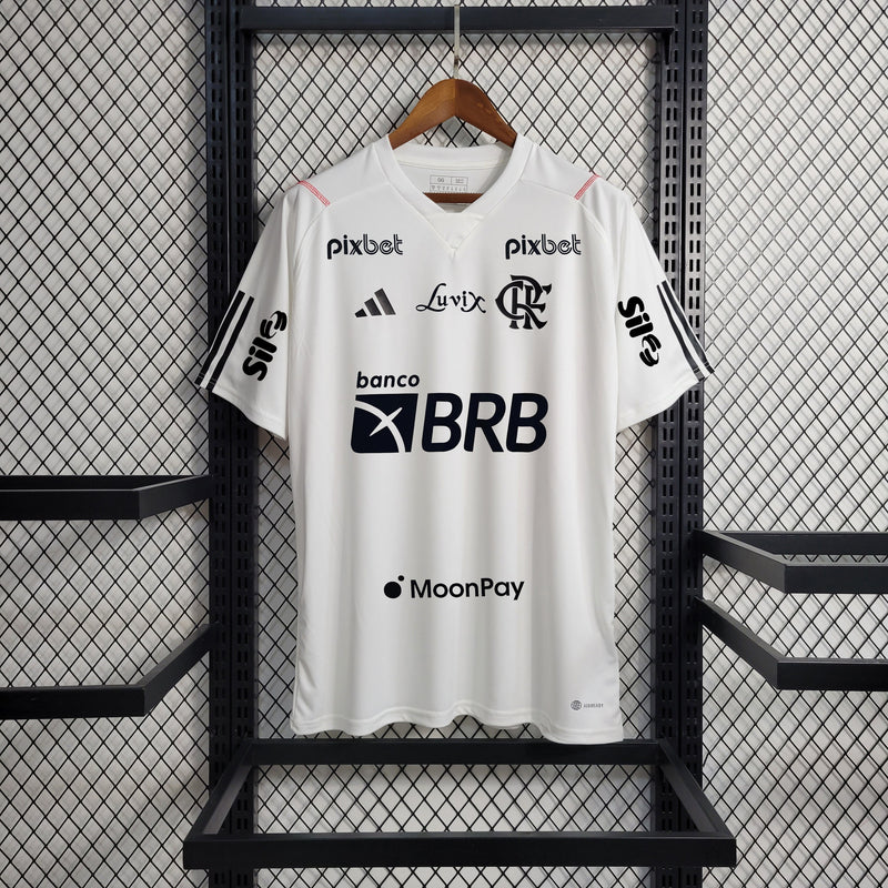 Camisa Flamengo Treino branca 23/24 - Full patrocínios - JM sports 