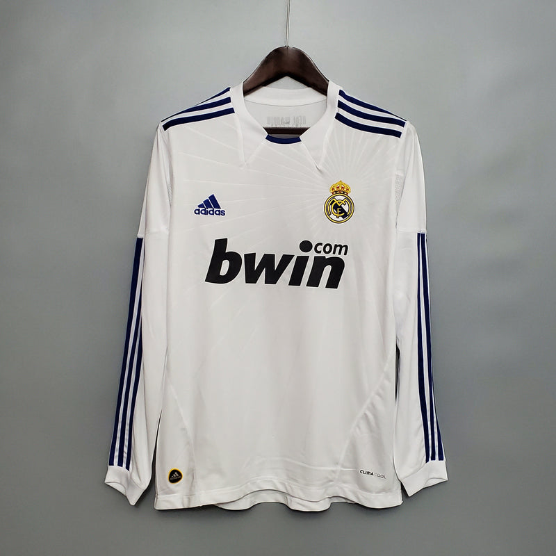 Camisa Real Madrid Titular 10/11 - Versão Retro Manga Comprida - JM sports 
