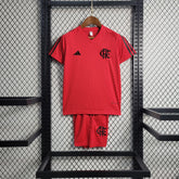 Kit Infantil Flamengo Treino 23/24 - Vermelho - JM sports 