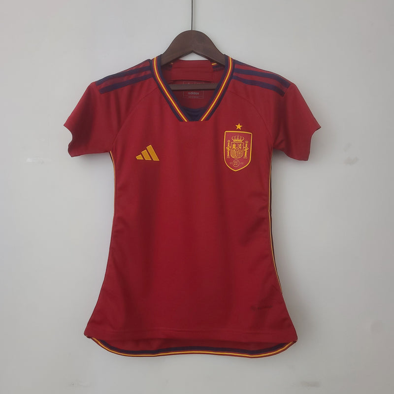 Camisa Espanha Titular 22/23 - Versão Feminina - JM sports 