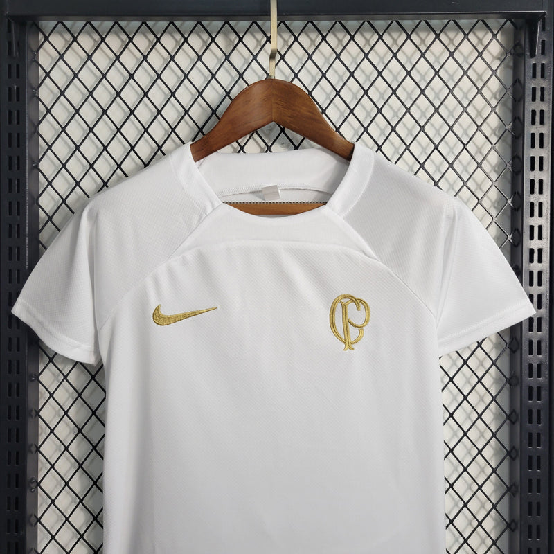 Kit Infantil Corinthians Treino 23/24 - Branco - JM sports 