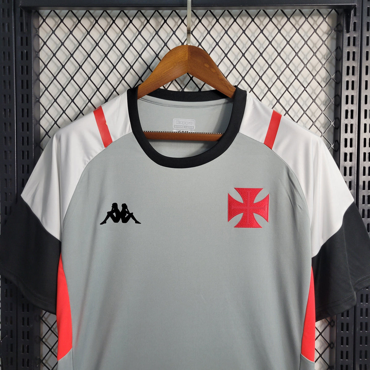 Camisa Vasco Treino 23/24 - Kappa Torcedor Masculina - Cinza - JM sports 