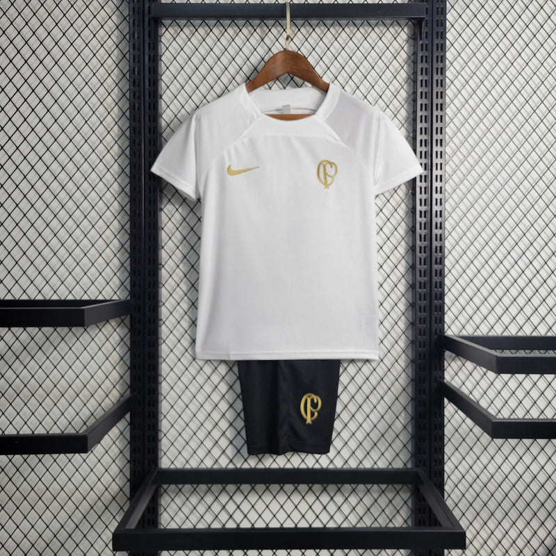 Kit Infantil Corinthians Treino 23/24 - Branco - JM sports 