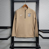 Jaqueta Corta Vento Branco Corinthians 23/24 Bege - JM sports 