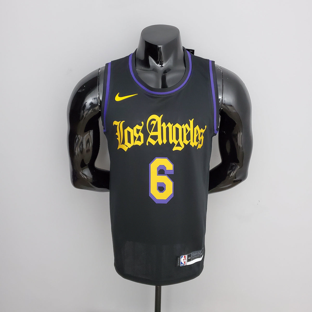 Camisa NBA Lakers #6 James Latin Black 75° Aniversário- 23/24 - JM sports 