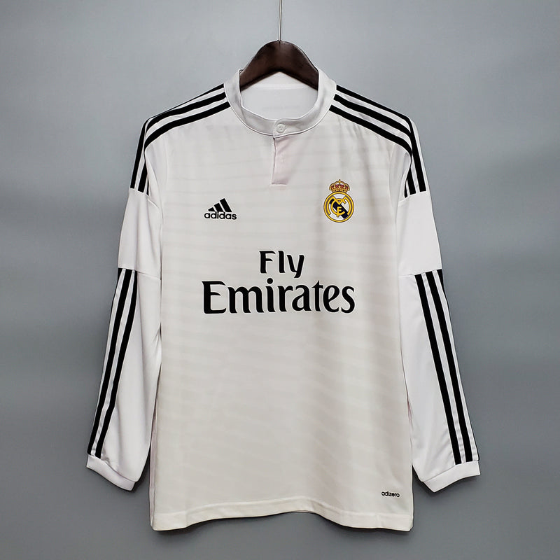 Camisa Real Madrid Titular 14/15 - Versão Retro Manga Comprida - JM sports 