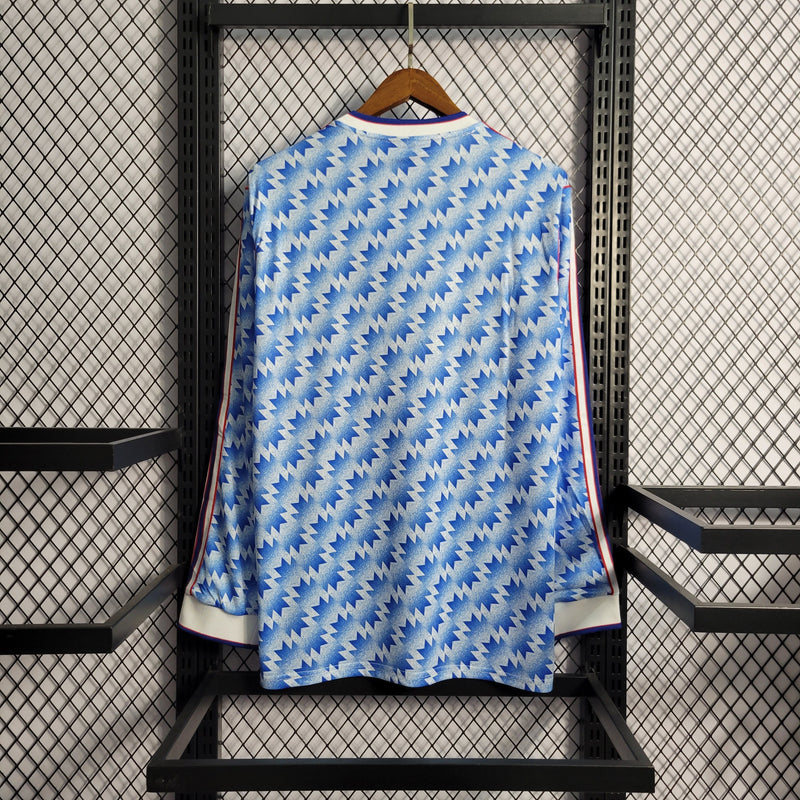 Camisa Manchester United Reserva 90/92 - Versão Retro Manga Comprida - JM sports 