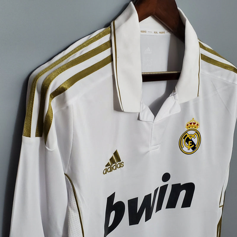 Camisa Real Madrid Titular 11/12 - Versão Retro Manga Comprida - JM sports 