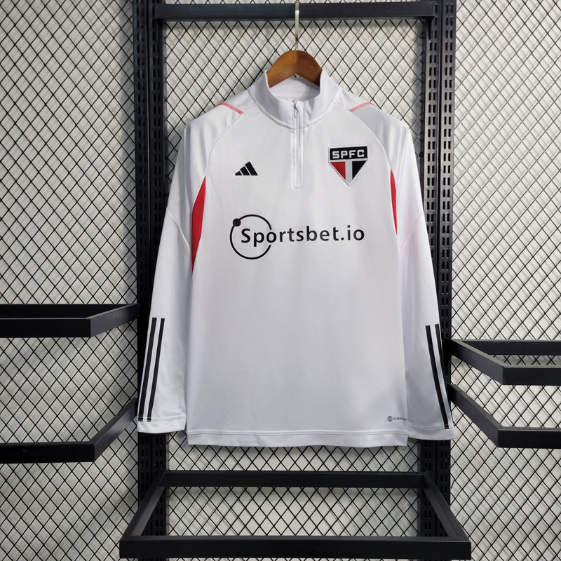 Jaqueta Corta Vento São Paulo Branca 23/24 - JM sports 