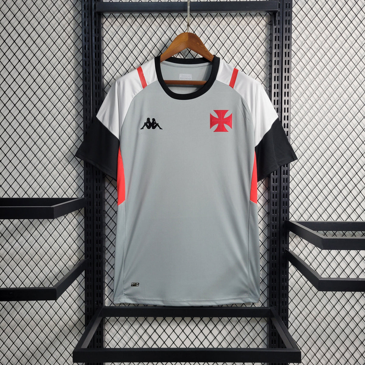 Camisa Vasco Treino 23/24 - Kappa Torcedor Masculina - Cinza - JM sports 