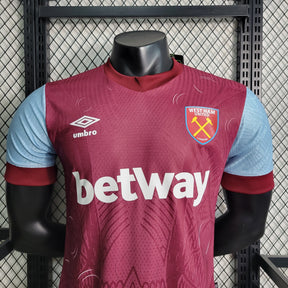 Camisa West Ham Home 23/24 - Umbro Jogador Masculino - JM sports 