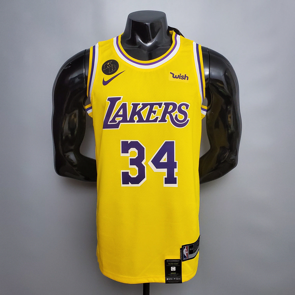 Camisa NBA Lakers #34 O'Neal Commemorative Yellow - 23/24 - JM sports 