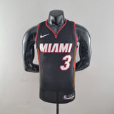 Camisa NBA Miami Heat #3 Wade - 75° Aniversário Black - JM sports 