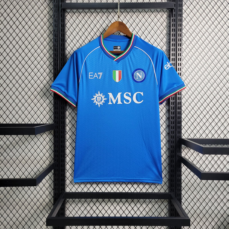 Camisa Napoli Home 23/24 EA7 Torcedor Masculina - JM sports 