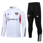 Conjunto de Treino São Paulo 2023 Branco/Preto - JM sports 