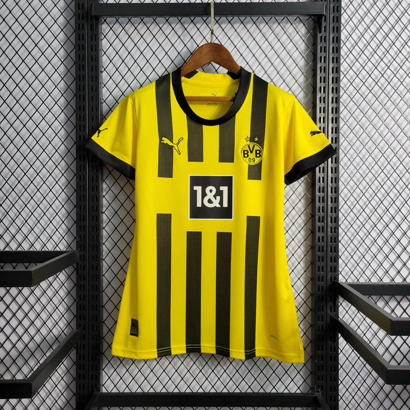 Camisa Borussia Dortmund Titular 22/23 - Versão Feminina - JM sports 