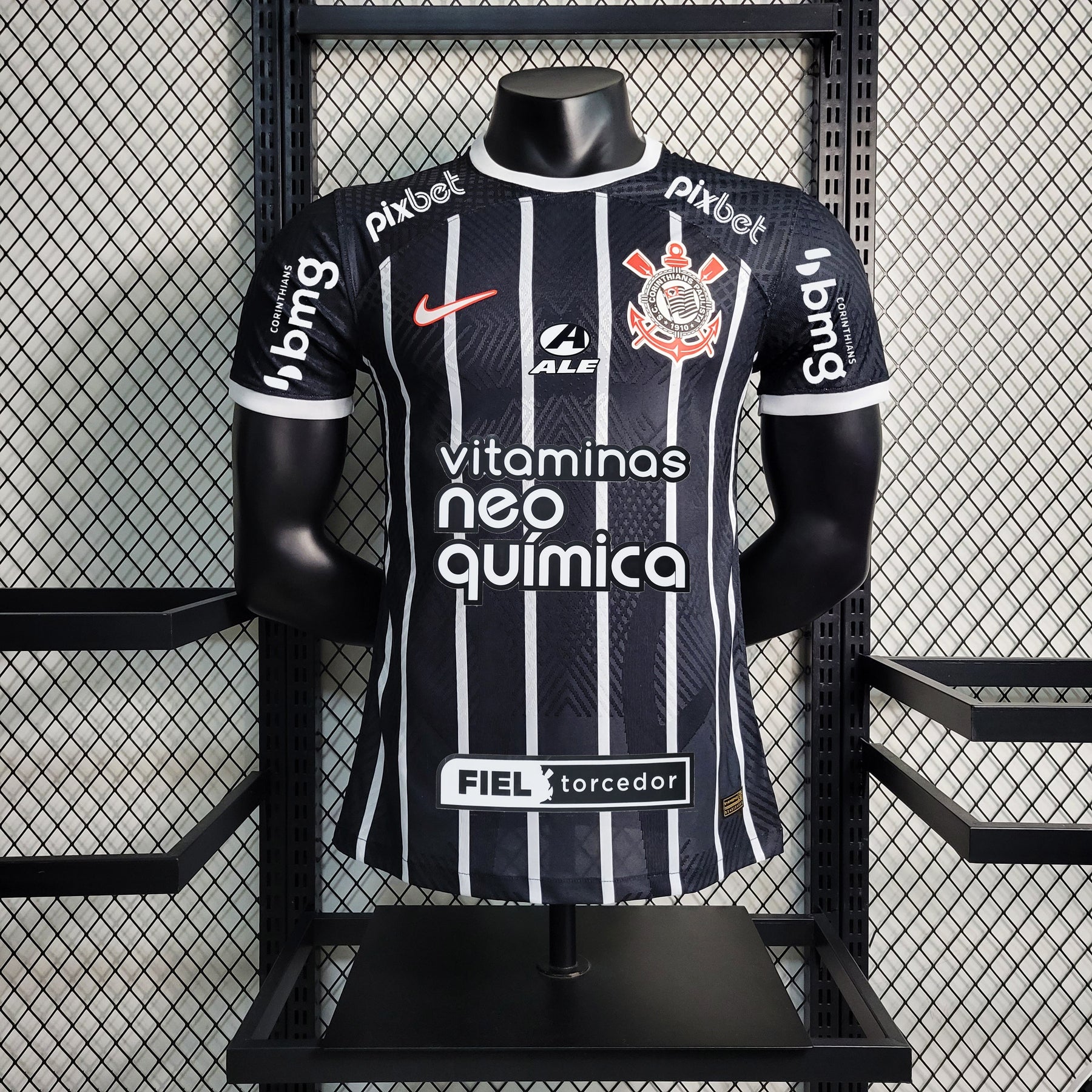 Camisa Corinthians Away 23/24 Nike Jogador Masculina + Patrocínio - JM sports 