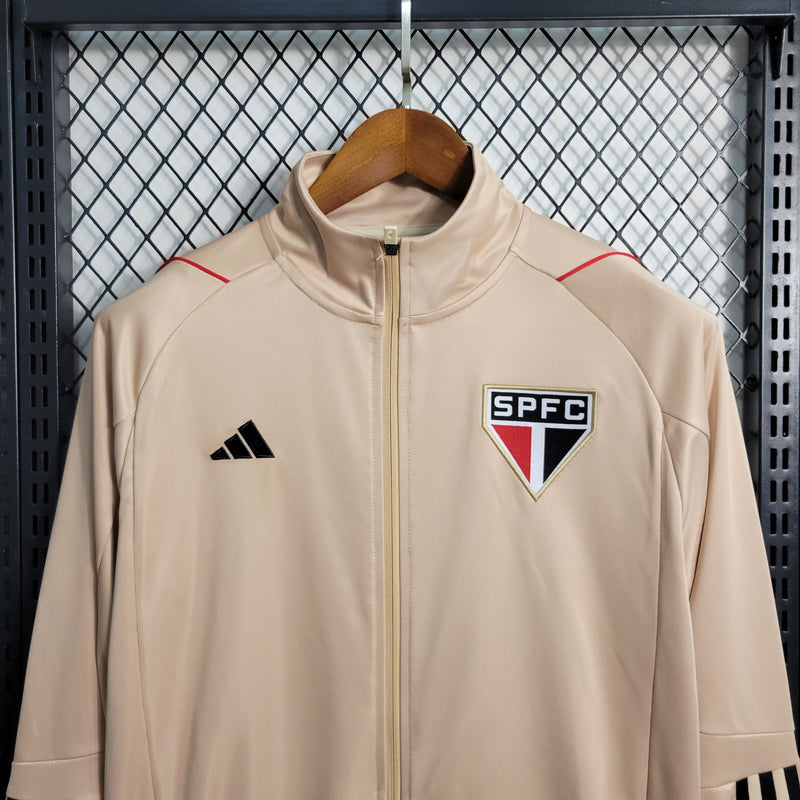 Jaqueta Corta Vento São Paulo Bege 23/24 - JM sports 