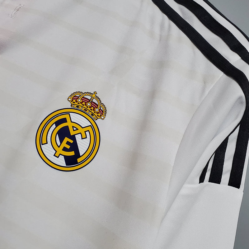 Camisa Real Madrid Titular 14/15 - Versão Retro Manga Comprida - JM sports 