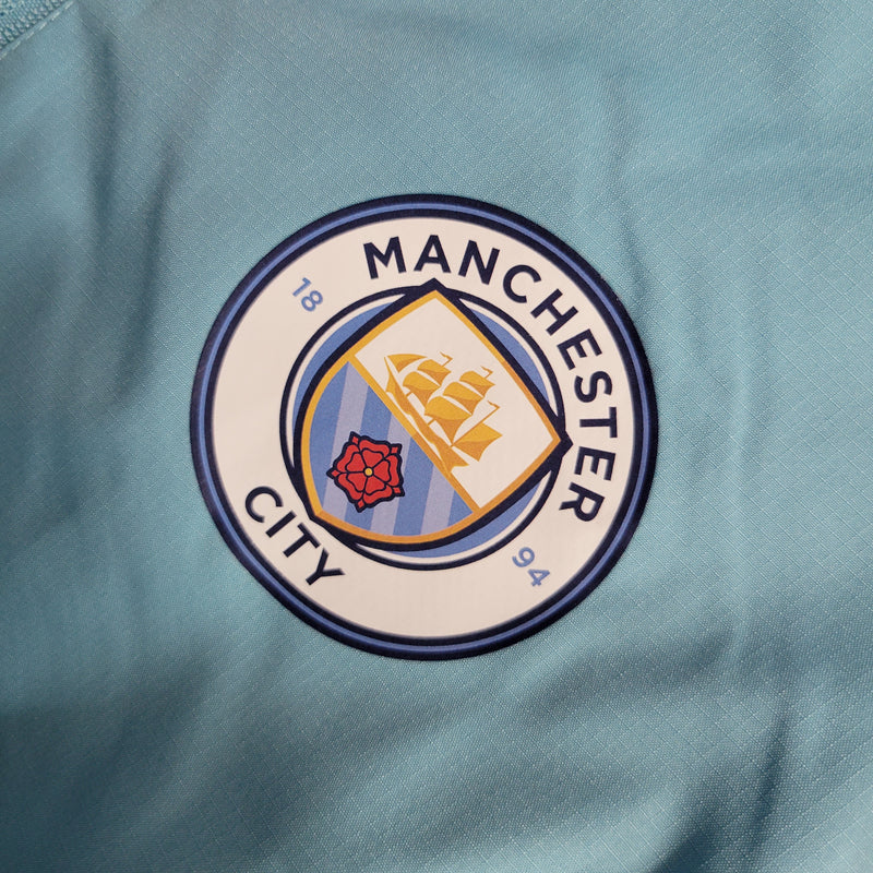 Jaqueta Corta Vento Manchester City 23/24 - Azul e Branca - JM sports 