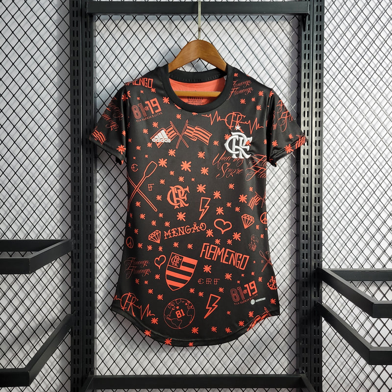 Camisa Flamengo Pré Jogo 22/23 - Versão Feminina - JM sports 