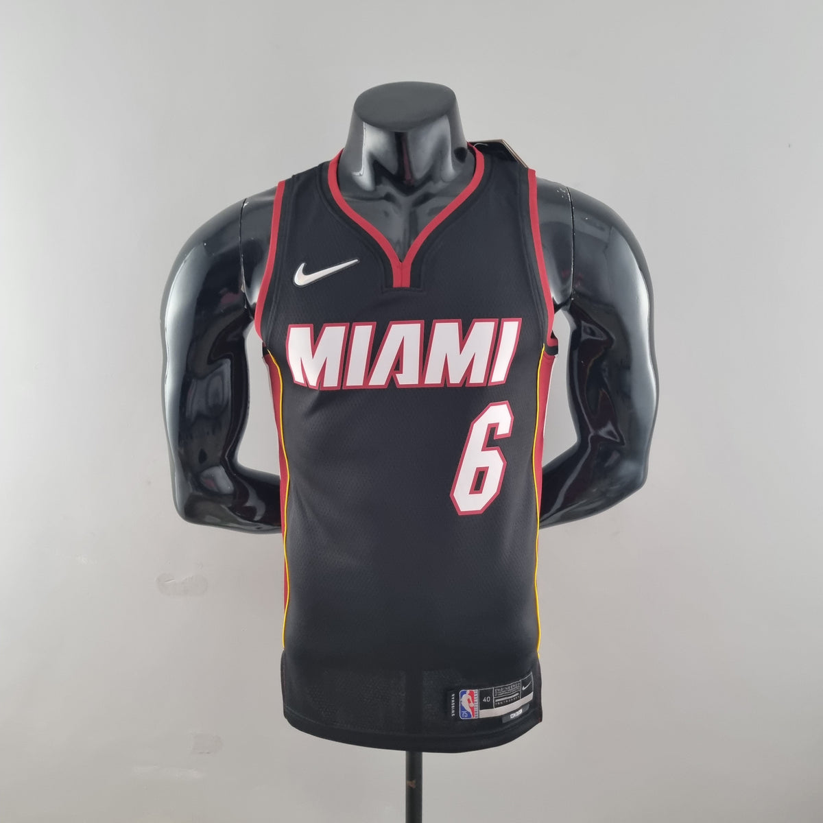 Camisa NBA Miami Heat #6 James - 75° Aniversário Black - JM sports 