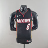 Camisa NBA Miami Heat #6 James - 75° Aniversário Black - JM sports 