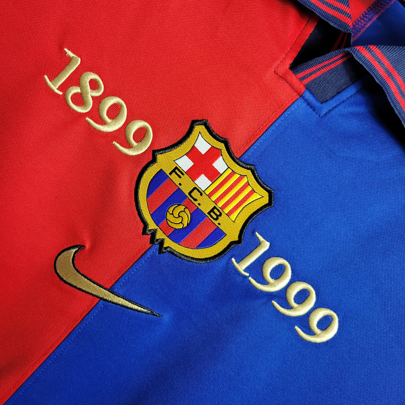 Camisa Barcelona Edição Comemorativa 100 Anos - Versão Retro Manga Comprida - JM sports 