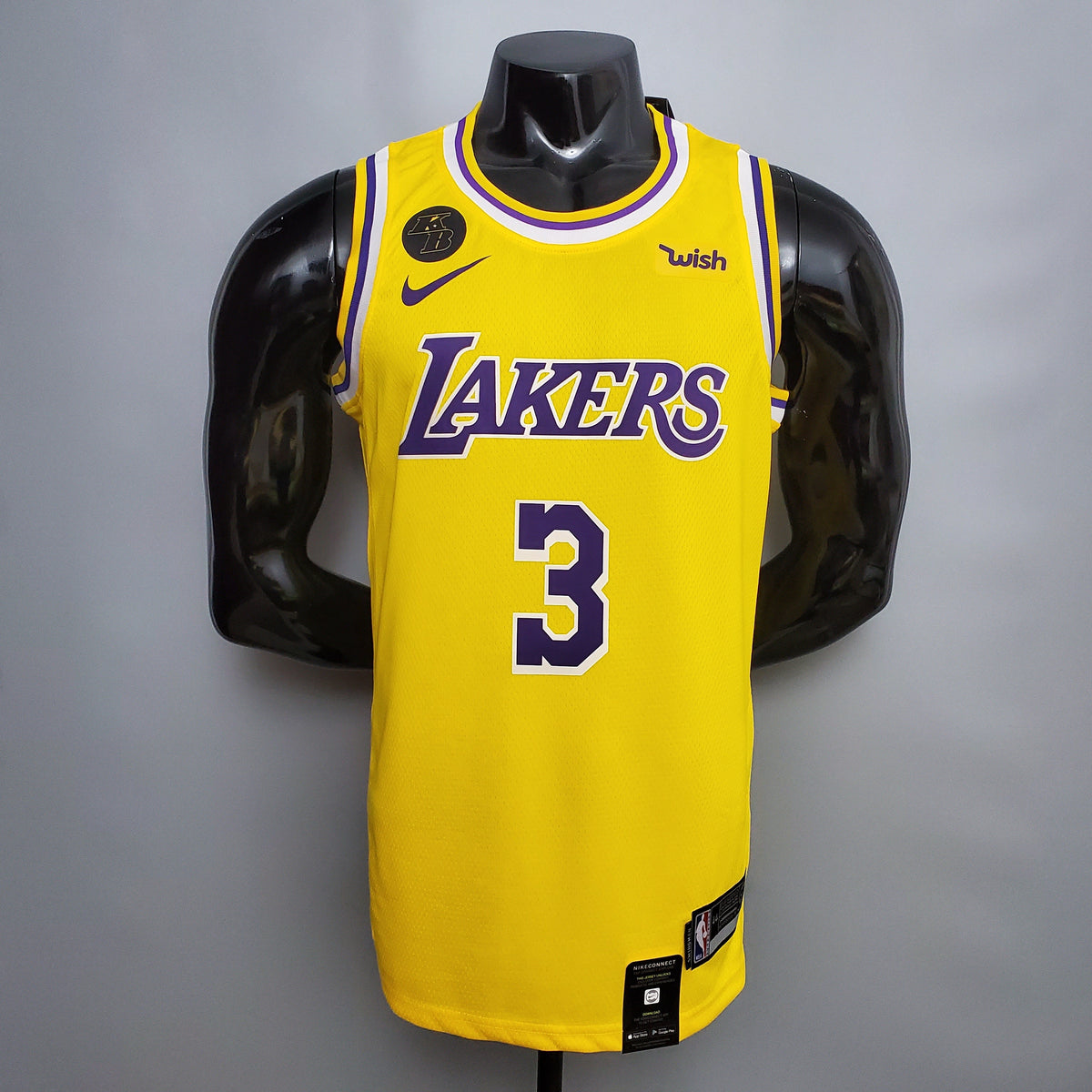 Camisa NBA Lakers #3 Davis Commemorative Yellow - 23/24 - JM sports 