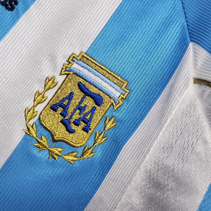 Camisa Argentina Titular 1998 - Versão Retro - JM sports 