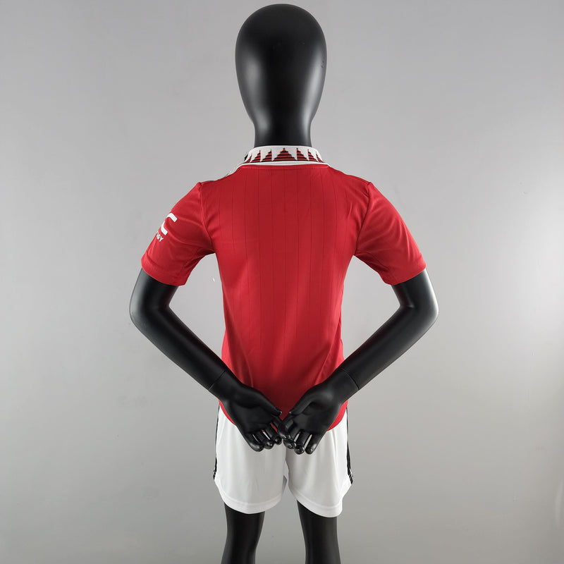 Kit Infantil Manchester United Titular 22/23 - JM sports 
