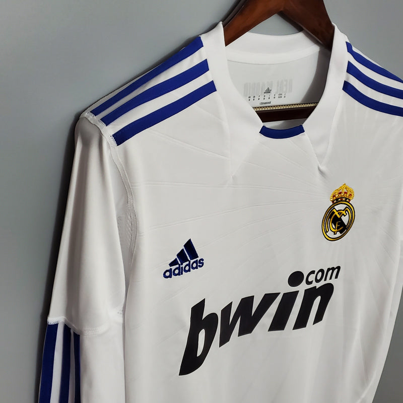 Camisa Real Madrid Titular 10/11 - Versão Retro Manga Comprida - JM sports 