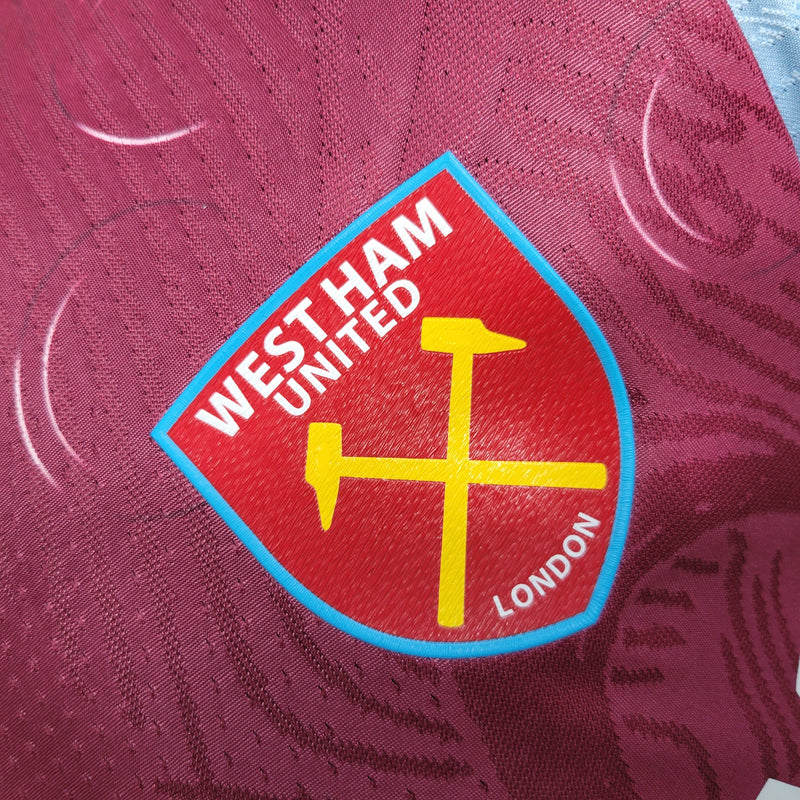 Camisa West Ham Home 23/24 - Umbro Jogador Masculino - JM sports 