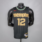 Camisa NBA Memphis Grizzlies #12 Morant - City Edition Black - JM sports 
