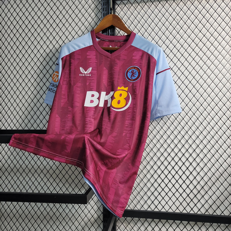 Camisa Aston Villa Home 23/24 Castore Torcedor Masculina - Lançamento - JM sports 