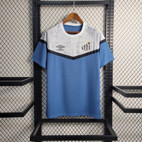 Camisa Santos Treino 23/24 - Umbro Torcedor Masculina - Branca e Azul - JM sports 