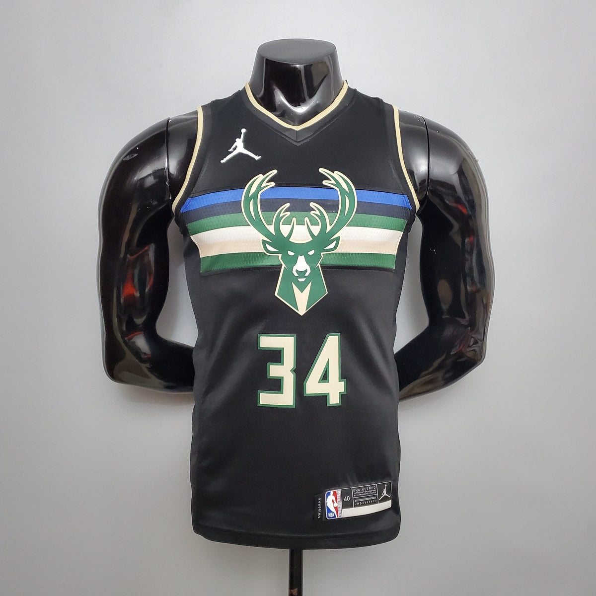 Camisa NBA Milwalkee Bucks #34 Antetokounmpo - Theme Black - JM sports 
